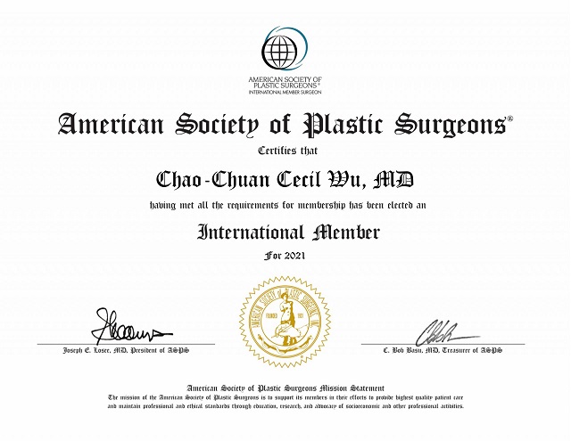 美國整形外科醫師協會(ASPS)國際會員-台中抽脂推薦